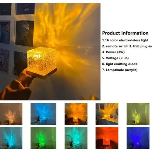 مصباح يعمل باللمس مع شحن USB وإضاءة ديناميكية